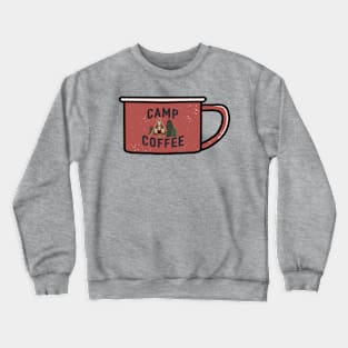 Camp Coffee Enamel Cup - log cabin Crewneck Sweatshirt